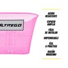 Piago Canasta Canastilla para Bicicleta de Acero Plastificado Varios Rodados