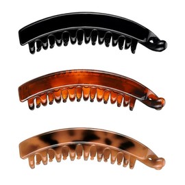 WKRTDY 3er Pack Rutschfeste Pferdeschwanz Haarklammern für Damen und Mädchen mit dickem Haar - Bananenspangen Haarhalter, zum Binden von Pferdeschwänzen, Unverzichtbares Beauty-Accessoire!