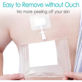 8"x8" Waterproof Shower Cover Incision Bandages for Large Wound with No Glue On The Center Adhesive Transparent Shower Protector Post Surgical Water Barrier Guard Pack of 25