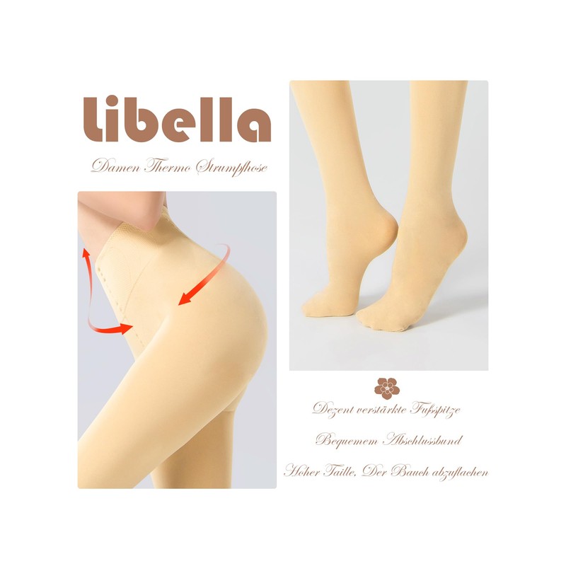 Libella 4152 Women's Thermal Tights with Inner Lining, Winter Warm