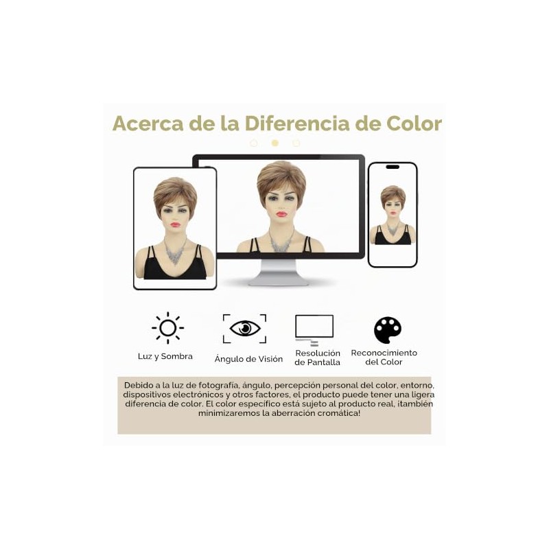 XIUFAXIRUSI XIUFAXIRUSI Pelucas Marrones De Capas Cortas Para Mujer Pelucas