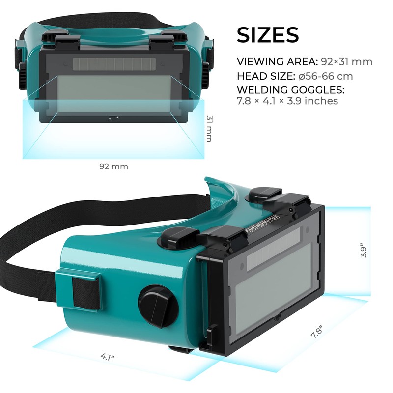 SPARGOS Welding Goggles Auto Darkening LCD Welding Mask Solar Welder