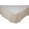Piper Classics Provincial Linen Natural Beige King Ruffled Bed Skirt