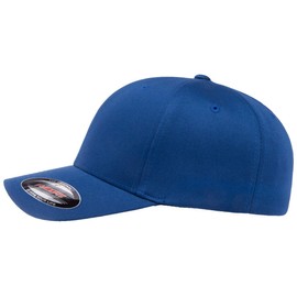 2015-20 Ford Mustang Coupe Classic Outline Design Flexfit 6277 Athletic Baseball Fitted Hat Cap Royal L/XL