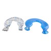 1400ml U Shaped Hot Water Bag Translucent Blue PVC Heating