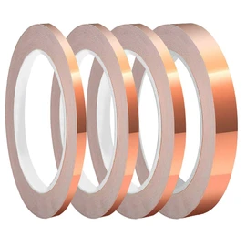 SUMAJU 4 Pack Copper Foil Tape with Conductive Adhesive 4 Sizes (0.2/0.24/0.3/0.4Inch) x22Yards Copper Tape for Stained Glass Guitar Crafts Electrical Repairs Grounding