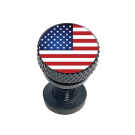 American Flag Knurled Aluminum Rear 1/4-20 Seat Bolt Fits Harley Davidson 1996-2023+. Custom Made in the USA! (Black Bolt)