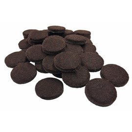 Shepherd Hardware 9958 1/2-Inch Self-Adhesive Felt Furniture Pads, 24-Pack, Brown