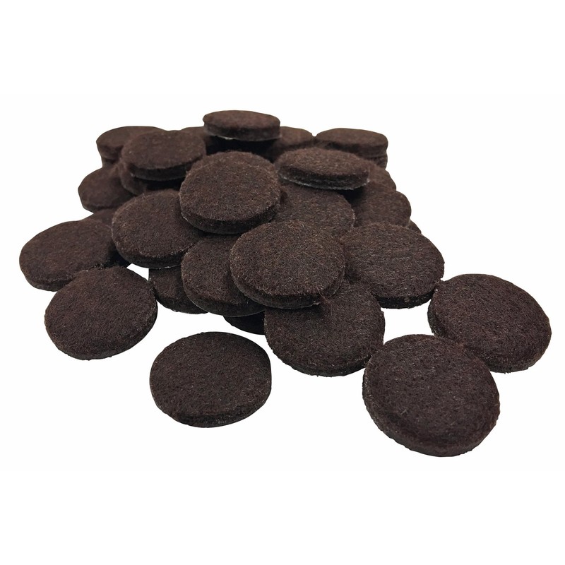 Shepherd Hardware 9958 1/2-Inch Self-Adhesive Felt Furniture Pads, 24-Pack, Brown