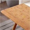 Zoopolyn Tv Tray Table for Living Room Bamboo End Table