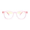 SA106 Kids Round Horn Rim Blue Light Blocking Computer Glasses