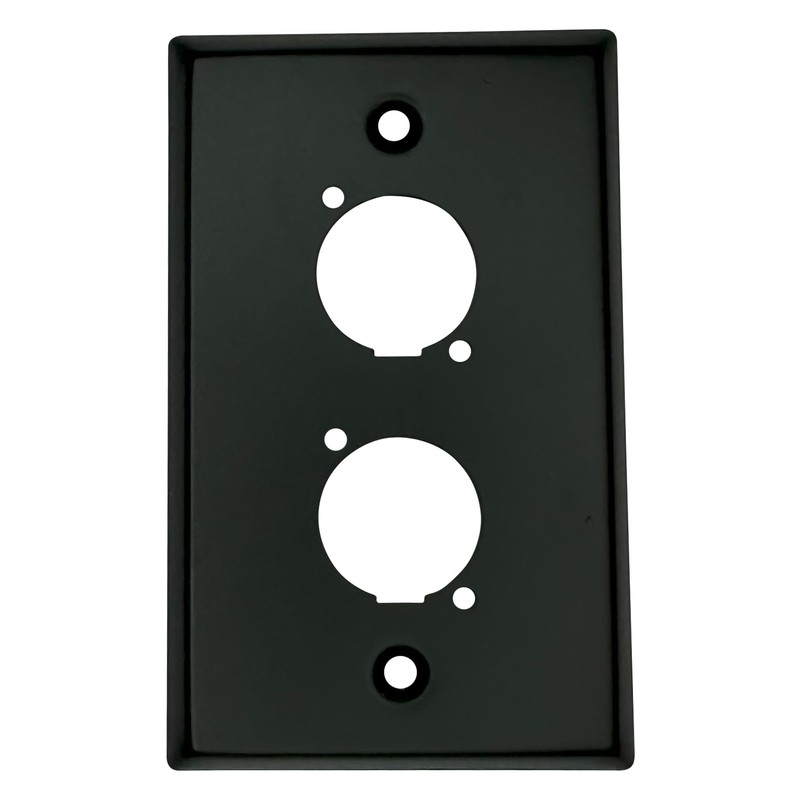 DIYTECH Blank XLR Wall Plate and XLR Panel Combo -