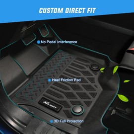 Nilight TPE Floor Mats for 2026 Honda Passport RTL TrailSport All Weather Custom Fit Heavy Duty Floor Liners