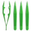 XUKZIMA 4 Pcs Plastic Tweezers for Feeding Reptiles,10cm Plastic Feeding Reptile Tongs Feeding Tweezers Reptile for Snakes Lizard Tortoise Gecko Kids Tweezers for Beads Children Handmade DIY Crafts