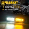 Xprite LED Surface Mount Strobe Lights Kit, White Amber Grill