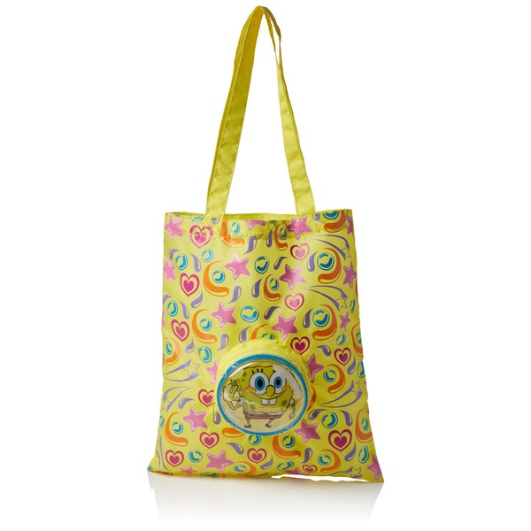 Trade Mark Collections Spongebob Bubbles Folding Shopper Bag