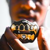 Loudmouth Football Mouth Guard - 3D Chrome Grillz Football Mouthpiece,