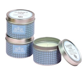 3er Set Kerzen in Dosen, Duft - Sommerzeit, Sojawachs