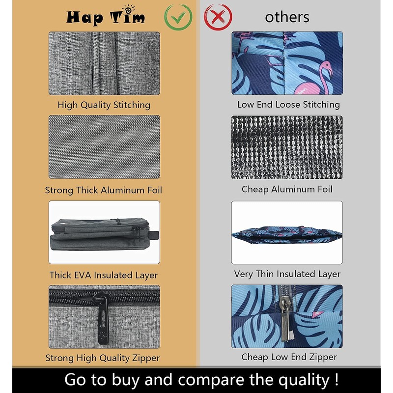 Hap Tim Lunch Box Insulated Lunch Bag Large Cooler Tote