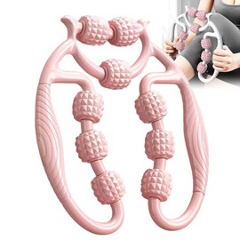 Massage Roller, Massageroller, Massageroller Beine, Beinmassagegerät Cellulite Deep Tissue Massage Arm, Massagerolle mit Griff Bein, Massagerolle（Rosa）