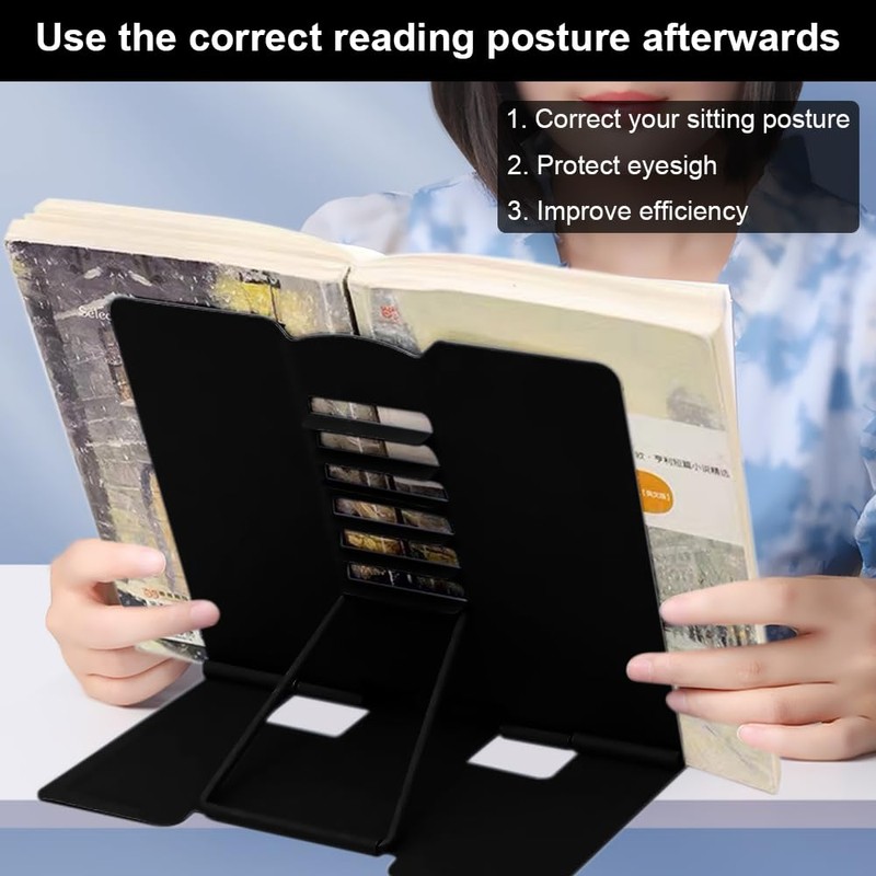 GmeDhc Metal Reading Stand Children Height Adjustable Book Stand Children