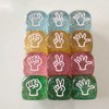 Strategyify Glitter Hand Gesture Dice Set, 20mm/0.787in, 12 Pieces, Party