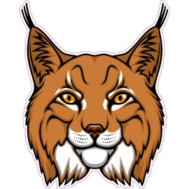 StickerTalk Bobcat Vinyl Sticker, 4 inches by 5 inches