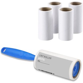 1ABOVE Lint Roller, 5 Sticky Replacement Heads with 1 Handles, Total 300 Easy Peel Sheets, Quickly Removes Animal Fur, Cat & Dog Hair, Dust & Fluff from Clothes, Furniture, Carpet…