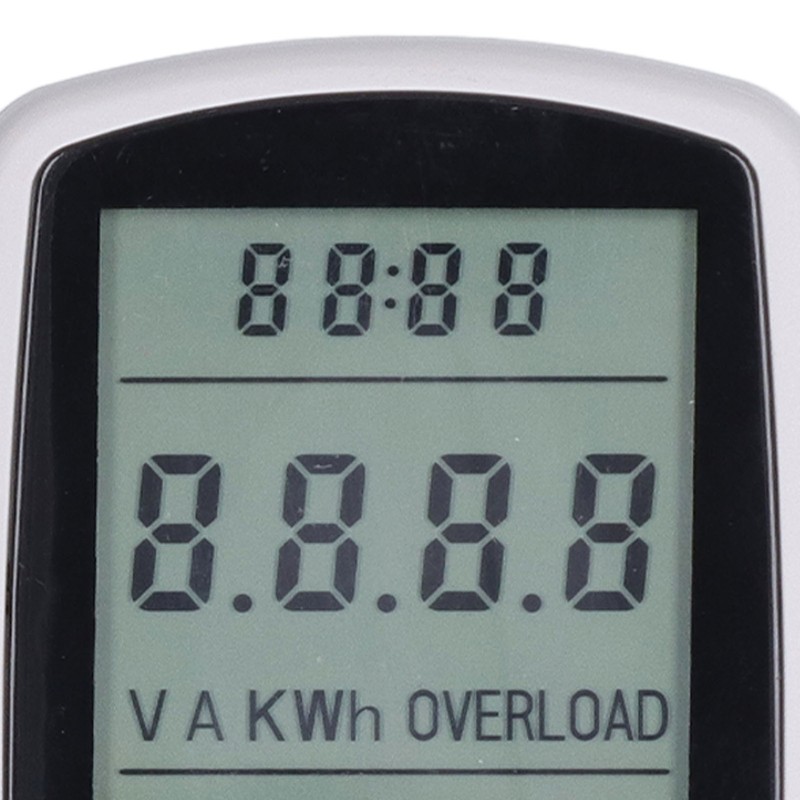 Power Meter Plug with Battery LCD 7 Display Modes Electricity