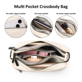 GAEKEAO Crossbody Bags for Women Small Cross Body Bag Genuine Leather Camera Bag Purse with Adjustable Strap