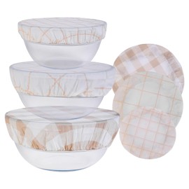 Tirphy Reusable Bowl Covers for Bread Proofing - Beeswax Bowl Covers 8/10/12 Inch - Bread Proofing & Sourdough Rising - Elastic Cotton Cloth Sourdough Cover