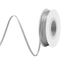 BVIEAKD Silver Satin Ribbon 1/8" X 50 Yards Solid Color Double Faced Ribbons Perfect for Crafts Wedding Decor Bow Making Arts Sewing and More