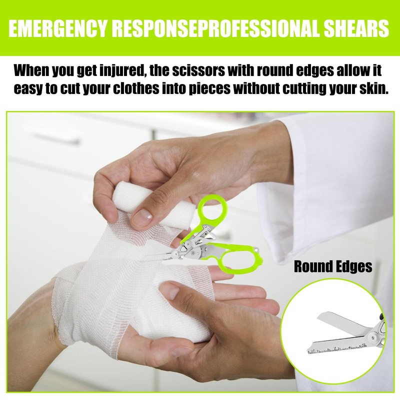 Raptor Response Emergency Scissors, Rescue Scissors with 6 Practical, Trauma