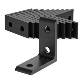 8020, 4115, 10 Series Aluminum 4 Hole Tall Inside Corner Bracket 90 Degree Angle Bracket for 80/20 T Slot Extruded Aluminum Extrusion (1, Black Anodize)