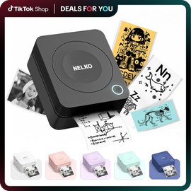 PM230 Mini Sticker Printer-2 Inch Bluetooth Thermal Pocket Printer, Inkless Portable Printer for Study Notes, Photos, Journals, Memos, Lists, Gifts, TikTokShopBacktoSchool:_3 Rolls Blue/Pink/Purple Tape