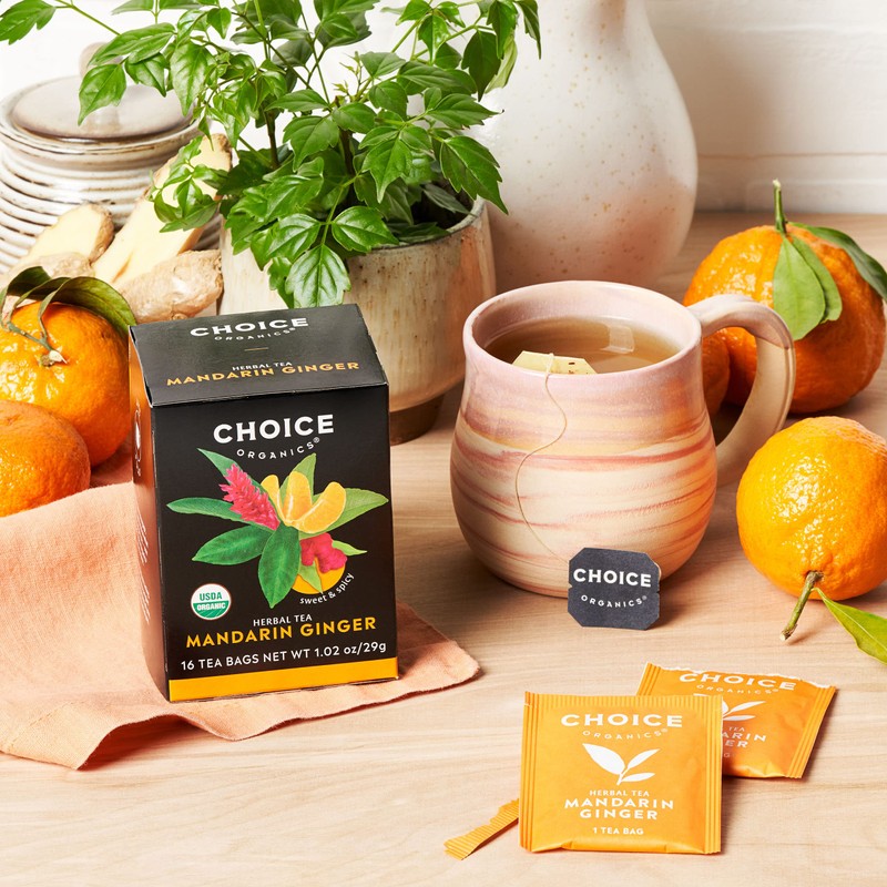 Choice Organics - Organic Mandarin Ginger Tea (1 Pack) -