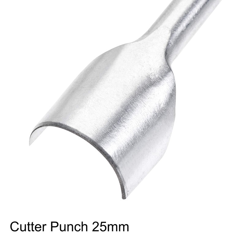 sourcing map Half-Round Shaped Leather Cutter Punch 25mm Strap End