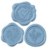 Uwilowe 60 Pcs Dusty Blue Wax Seal Stickers Self-Adhesive Envelope