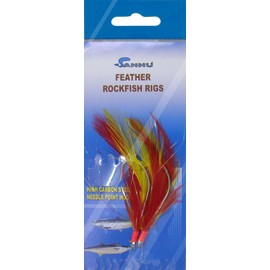Sanhu Rock Cod Feather Rigs 3/0 Red/Yellow-10 Packs
