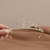 Gold Crown Tiaras, Crystal Princess Crown Headbands, Crystal Headbands for