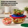 Pyrex Sculpted (3-Pack) Glass Mixing Bowls Set With Lids For