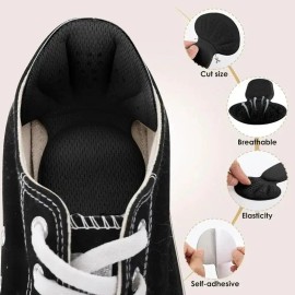 2 in 1 Heel Cushion Inserts Soft Mesh Heel Grips Protector Shoe Pads for Shoes Too BigColor: Silver