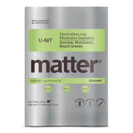Matter U-nit, Electrolitos Sin Azucar con Minerales Quelados Albion, Sodio, Potasio y Magnesio, Apoyo a la Hidratación y Energía Diaria, Sin...       