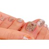 YOMCI Press On Toenails Square Glitter Toe Nail Tips for