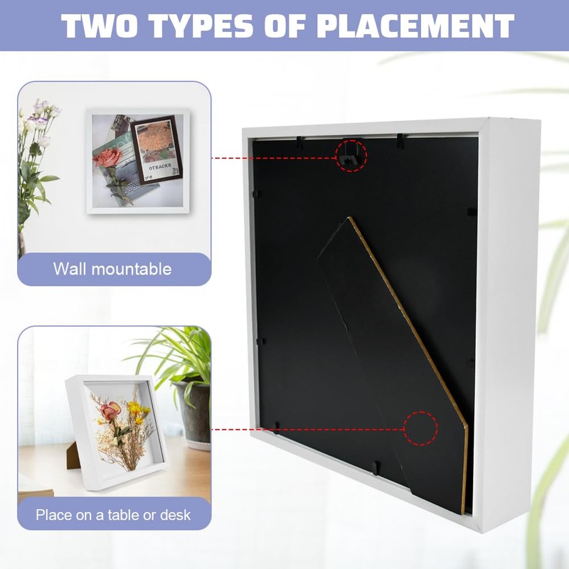 HEKOBAG 3D Picture Frame for Filling Object Frame Deep 3D