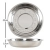 Uumitty Set of 4 Stainless Steel Round Dinner Plates, 20
