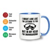 Bubble Hugs Snowboard 2Tone Blue Mug 11oz - i might