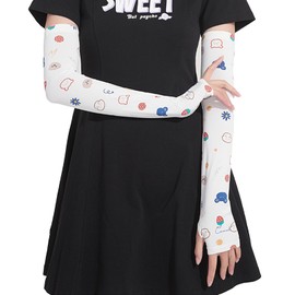 Doyime Arm Cover, UV Protection, Women's Arm Cover, UPF 50+, Summer Arm Cover, Finger Cover, Finger Type, Sunscreen Gloves, Fingerless, Cool, Contact Cool, Sweat Absorbent, Quick Drying, Breathable,