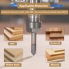 SpeTool 5PCS 60 Degree V Bit 1/4 Inch Shank Carbide