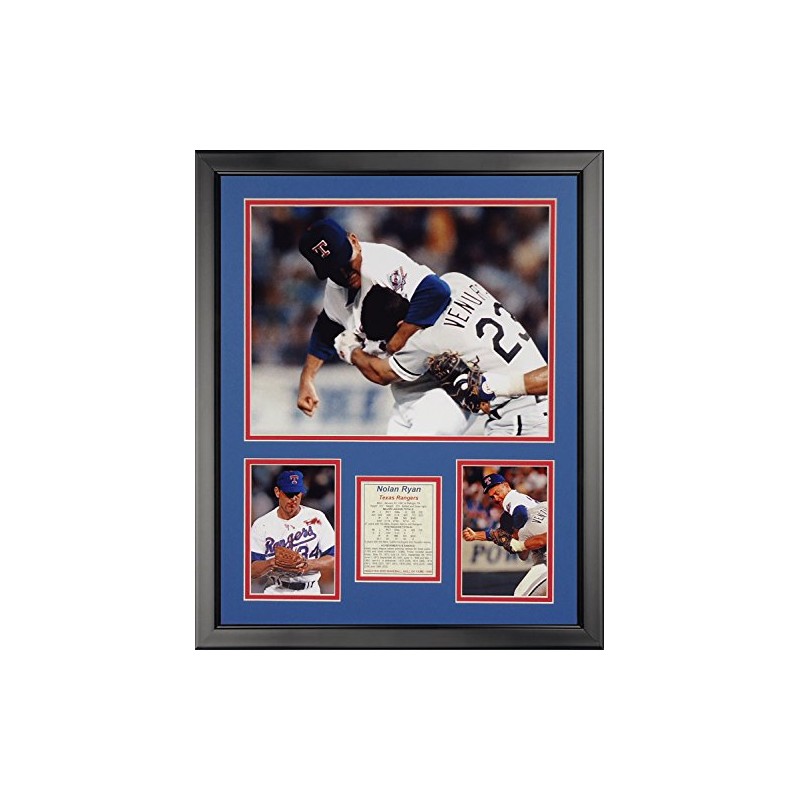 Legends Never Die Nolan Ryan Fight Framed Photo Collage, 16"